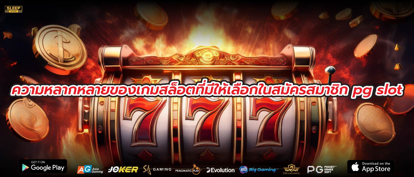 ความหลากหลายของเกมสล็อตที่มีให้เลือกในสมัครสมาชิก pg slot